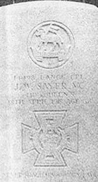 Lance Corporal J W Sayer VC
